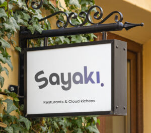 signboard of Sayaki - Restaurants & Cloud Kitchens